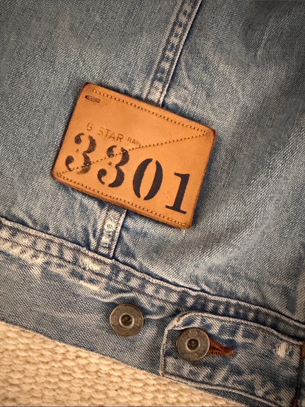 G-Star 3301 Light Blue Distressed Denim Jacket - Picture 5 of 5